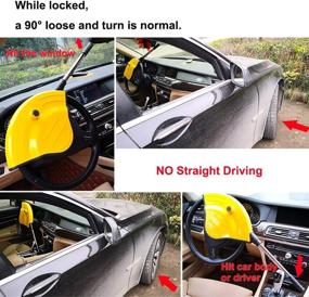 img 2 attached to Ultimate Car Steering Wheel Lock: Full Cover Anti-Theft Device with Airbag Protection - Universal for Car SUV Pickup - 2 Keys Included