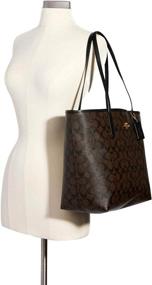 img 1 attached to COACH WOMENS Signature Canvas Brown Women's Handbags & Wallets ~ Totes