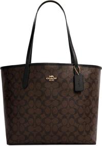 img 4 attached to COACH WOMENS Signature Canvas Brown Women's Handbags & Wallets ~ Totes