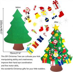 img 3 attached to Kids DIY Felt Christmas Tree With 30Pcs Set Wall Hanging Detachable Ornaments Xmas Gifts Children Friendly Christmas Home Decorations