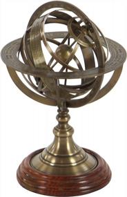 img 3 attached to Vintage Brass Armillary Globe Compass By Deco 79 - 11" X 8" X 8