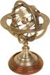 vintage brass armillary globe compass by deco 79 - 11" x 8" x 8 logo