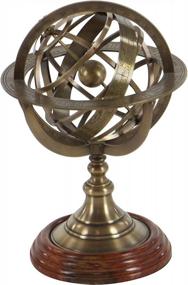 img 2 attached to Vintage Brass Armillary Globe Compass By Deco 79 - 11" X 8" X 8