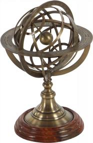 img 1 attached to Vintage Brass Armillary Globe Compass By Deco 79 - 11" X 8" X 8