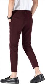img 1 attached to Men'S Skinny Fit Stretch Business Casual Dress Pants Ankle Length