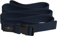 navy quick-release 10ft yoga strap by hugger mugger - get ready for your practice! logo