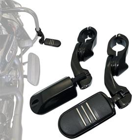 img 3 attached to 🏍️ LTMOTO 1.25-inch Highway Pegs - Adjustable Angled Footpegs for Harley Davidson Touring Road King Road Glide Street Glide Electra Glide Softail Sportster with 1 1/4-inch Highway Bar in Black