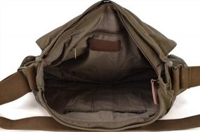 img 1 attached to Винтажная сумка-мессенджер из парусины: сумка через плечо с плечевым ремнем от Gootium