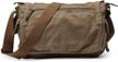 vintage canvas messenger bag: cross-body satchel with shoulder strap by gootium logo