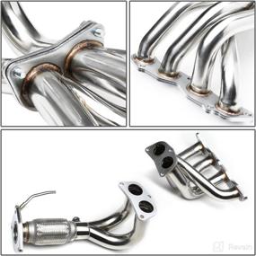 img 1 attached to Stainless Steel Exhaust Header Manifold for Honda Accord by DNA Motoring HDS-HA03-L4