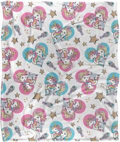 img 3 attached to JoJo Siwa Blanket, 50"X60" Unicorn Love Silky Touch Super Soft Throw Blanket