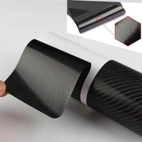 img 2 attached to 🔴 MAXMILO 4Pcs Dodge Journey Red Door Sill Protector: Carbon Fiber Sticker Guard for Auto Entry, Scuff Plate, and Decorative Accessory