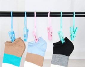 img 1 attached to Pack Of 20 Portable Travel Hangers With Clips For Easy Clothes Storage & Drying