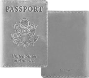 img 1 attached to Ciana Gray PU Leather Passport Cover and Card Holder Combo: Slim Design with Card Protector Slot