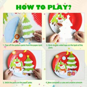 img 2 attached to Подарок на Рождество для детей: набор для творчества с бумажными тарелками и творческими занятиями!