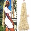 new faux locs crochet hair 36 inches extended blonde soft locs crochet hair pre looped curly wavy goddess locs crochet hair for black women synthetic hair extensions(5packs, #613) logo