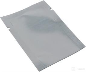 img 1 attached to 🛍️ Small Sample Mylar Bag Food Storage - Silver Aluminum Foil Pouch with Heat Seal, Front Window, Plastic, Flat Vacuum Packaging, Mini Size, Open Top, Tear Notch - 1.9x2.7 inch (Pack of 200)