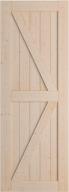 smartstandard 28in x 84in sliding barn wood door pre-drilled ready to assemble diy unfinished solid spruce wood panelled slab interior single k-frame (fit 4ft-5ft rail) logo