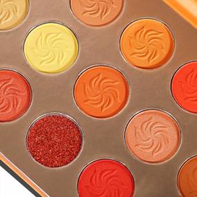 img 1 attached to Afflano 15 Color Red Orange Eyeshadow Palette | Sunset Glam Pro Pigmented Eye Shadow Makeup Set | Nudetude Neutral Brown Yellow Gold Matte Glitter Shimmer Metallic