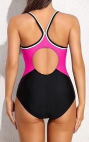 img 1 attached to ATTRACO женский спортивный цельный спортивный тренировочный купальный костюм