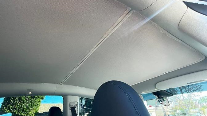 img 1 attached to Motrobe Tesla Model Y Glass Roof Sunshade Front & Rear Top Windows Sun Shade Won'T Sag With Skylight Reflective Covers Black Set Of 4 review by Darin Grosz