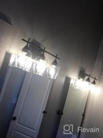 img 7 attached to Обновите декор ванной комнаты с помощью 21-дюймового светильника Osimir Farmhouse цвета темной бронзы - WL9167-3A