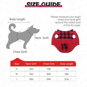 img 3 attached to 🐶 Dog Winter Clothes - Reversible Polar Fleece Jacket for Dogs, Windproof Pet Cold Weather Coats, Warm Dog Vest with Pocket, Christmas Suit Xmas Gifts Classic Red Plaid