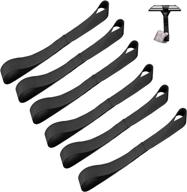 🔒 12-inch black soft loop tie down straps - secure atv, utv, motorcycles, scooters, dirt bikes, lawn & garden equipment (6pcs) логотип