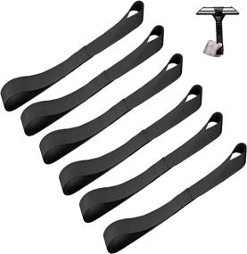 img 4 attached to 🔒 12-Inch Black Soft Loop Tie Down Straps - Secure ATV, UTV, Motorcycles, Scooters, Dirt Bikes, Lawn & Garden Equipment (6pcs)