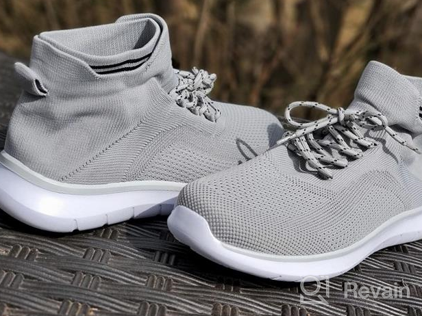 img 1 attached to Stylish & Comfortable MAINCH Walking Breathable Sneakers - Men's Shoe Collection review by Kevin Fuentes