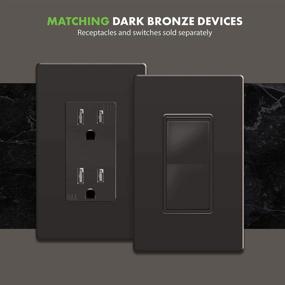 img 2 attached to Childproof Your Home With ENERLITES Elite Series Screwless Wall Plates - Dark Bronze (10 Pack)