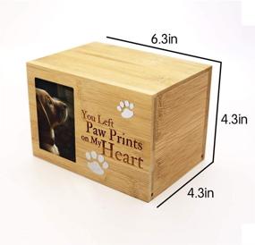 img 3 attached to ENBOVE Pet Urns: Burly Wood Memorial Ash Urns with Photo Frame - Ideal for Dogs, Small Animals - Funeral Cremation Keepsake Urns