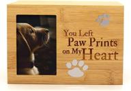 enbove pet urns: burly wood memorial ash urns with photo frame - ideal for dogs, small animals - funeral cremation keepsake urns logo