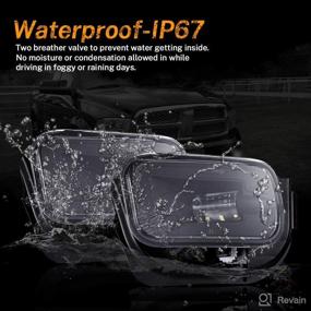 img 1 attached to 🚗 Black LED Fog Light for Dodge Ram 1500 (2009-2012) & Ram 2500/3500 (2010-2018) Pickup Truck - Replacement Pair with Bracket