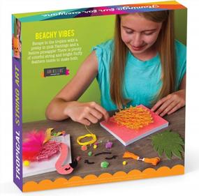 img 3 attached to Craft-Tastic String Art Kit For Kids - Includes Everything For 2 DIY Projects Featuring Flamingo And Pineapple Patterns - Fun And Easy Arts And Crafts Activity