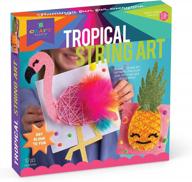 craft-tastic string art kit for kids - includes everything for 2 diy projects featuring flamingo and pineapple patterns - fun and easy arts and crafts activity логотип