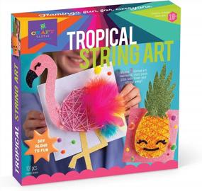img 4 attached to Craft-Tastic String Art Kit For Kids - Includes Everything For 2 DIY Projects Featuring Flamingo And Pineapple Patterns - Fun And Easy Arts And Crafts Activity