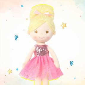 img 1 attached to Linzy Toys 14" Soft Plush Rag Doll Ballerina With Detailed Tutu, Pink (81081PINK) For Girls Gift