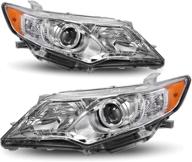 2012-2014 camry l/le/xle/hybrid headlight assembly from autosaver88 – chrome 🚗 housing, clear lens, direct replacement (not compatible with se/se sport/hybrid se models) logo
