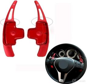 img 2 attached to Angelguoguo Car Steering Wheel Paddle Shift Paddle Shifters For Mercedes Benz Mercedes Benz A B E GLA GLK SLK M GL Class (Doesn&#39