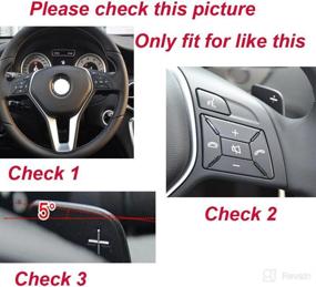 img 1 attached to Angelguoguo Car Steering Wheel Paddle Shift Paddle Shifters For Mercedes Benz Mercedes Benz A B E GLA GLK SLK M GL Class (Doesn&#39