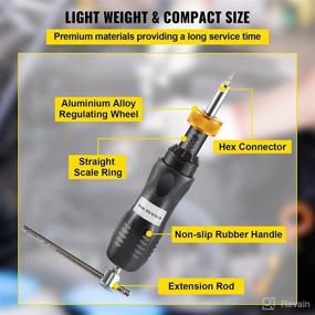 img 1 attached to 🔧 VEVOR Torque Screwdriver: Adjustable Inch Pound Torque Wrench with Bits & Case - 10-70 in/lbs Torque Range, Accuracy of ±5%, Perfect for Electricians