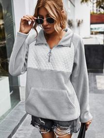 img 1 attached to Fashionable And Cozy: Miessial Women'S Winter Fuzzy Pullover Sweatshirts With Fashion Print And Buttoned Down Style