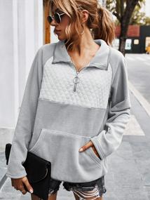 img 3 attached to Fashionable And Cozy: Miessial Women'S Winter Fuzzy Pullover Sweatshirts With Fashion Print And Buttoned Down Style