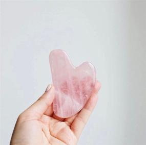 img 2 attached to Enhance Your Beauty Routine With NSOSAUE Rose Quartz Gua Sha Facial Massage Tool Set For Natural Face-Lifting, Lymphatic Drainage, And Anti-Aging Benefits
