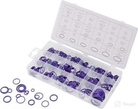 img 1 attached to 🔧 BUSY-CORNER Oring Kit: 270-Piece Set of 18 Sizes SAE Inch Car A/C O Ring Seals - Purple Rubber O-Rings for Air Conditioning