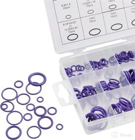 img 2 attached to 🔧 BUSY-CORNER Oring Kit: 270-Piece Set of 18 Sizes SAE Inch Car A/C O Ring Seals - Purple Rubber O-Rings for Air Conditioning