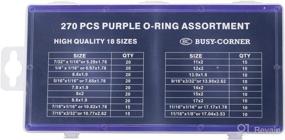 img 3 attached to 🔧 BUSY-CORNER Oring Kit: 270-Piece Set of 18 Sizes SAE Inch Car A/C O Ring Seals - Purple Rubber O-Rings for Air Conditioning