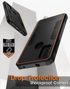 img 1 attached to Motorola Moto G Power 2022 Poetic Neon Series Case - Dual Layer Heavy-Duty Tough Rugged Slim Shockproof Protection Cover In Black