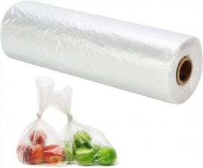 img 4 attached to 350 Plastic Produce Bags On A Roll - 16" X 20" Food Storage & Trash Bags By RBHK.